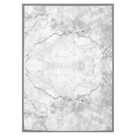 Eenvoudig wit en grijs marmer | Middelgroot Tafelkleed (Voorkant)