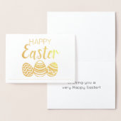 Eenvoudig wit goud voor fijne paaseieren folie kaarten (Display)