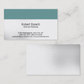 Eenvoudig wit, grijs blauw, modern Visitekaartje (Voorkant / Achterkant)