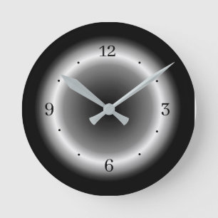 Eenvoudig wit/grijze verlichte ringontwerp ronde klok