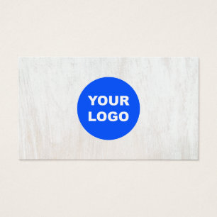 Eenvoudig wit hout Voeg je Logo toe Visitekaartje