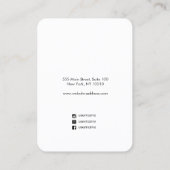 Eenvoudig wit lederen oorscherm visitekaartje (Achterkant)