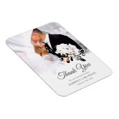 Eenvoudig wit Lijst Foto bruiloft Hartelijk dank Magneet (Rechterzijde)