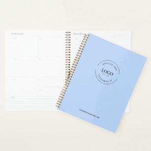 Eenvoudig wit minimalistisch aangepast blauw met L Planner