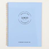 Eenvoudig wit minimalistisch aangepast blauw met L Planner (Voorkant)