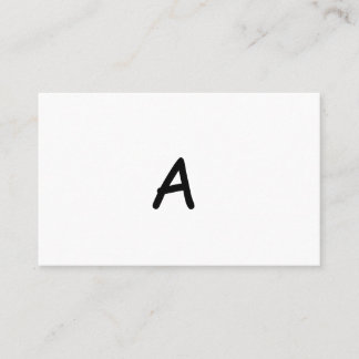 eenvoudig wit modern minimalistisch monogram elega visitekaartje