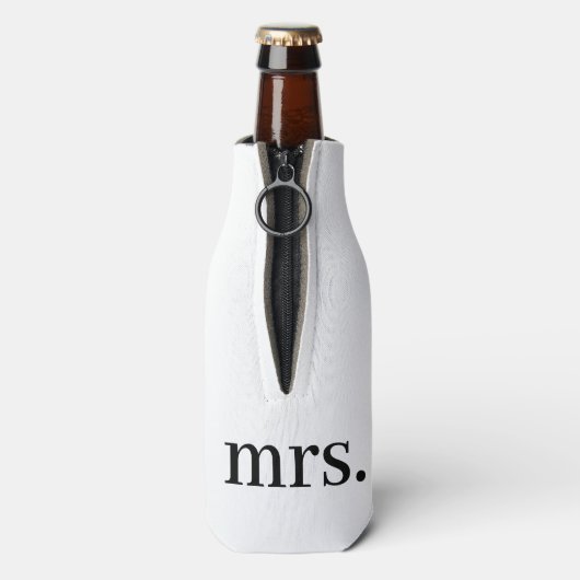 Eenvoudig wit Mrs Cool & Chilly Flesjeskoeler (Fles Achterkant)