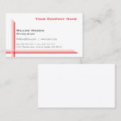 Eenvoudig wit omlijnd, professioneel Visitekaartje (Voorkant / Achterkant)