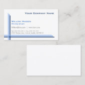 Eenvoudig wit omlijnd, professioneel Visitekaartje (Voorkant / Achterkant)