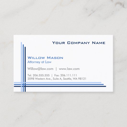 Eenvoudig wit omlijnd, professioneel Visitekaartje (Voorkant)