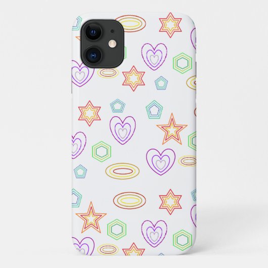 Eenvoudig wit ontwerp Case-Mate iPhone case (Achterkant)