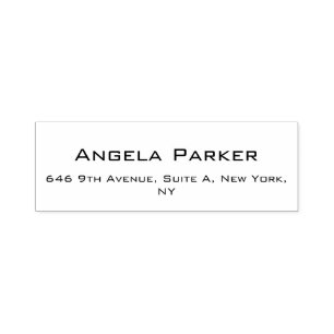Eenvoudig Wit Professioneel Modern Minimalistisch Zelfinktende Stempel