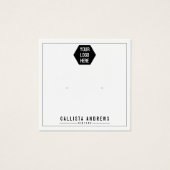 Eenvoudig wit Voeg je eigen Logo-display toe Vierkante Visitekaartjes (Voorkant)