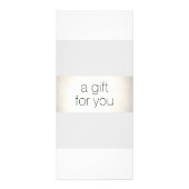 Eenvoudig Wit Zilver Salon Spa Cadeaubon Reclamekaart (Voorkant)