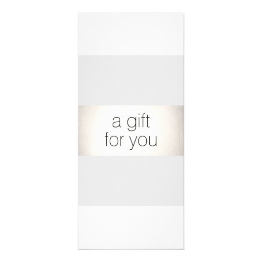 Eenvoudig Wit Zilver Salon Spa Cadeaubon Reclamekaart (Voorkant)