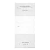 Eenvoudig Wit Zilver Salon Spa Cadeaubon Reclamekaart (Achterkant)