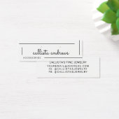 Eenvoudig wit zwart-grensscript beeldscherm mini visitekaartjes (Bureau)