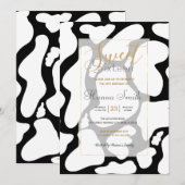 Eenvoudig Wit Zwart Grote koe vlekken Dierenpatroo Kaart (Voorkant / Achterkant)