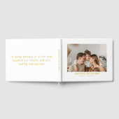 Eenvoudig witgoud foto viering van het leven gastenboek (Volledig)