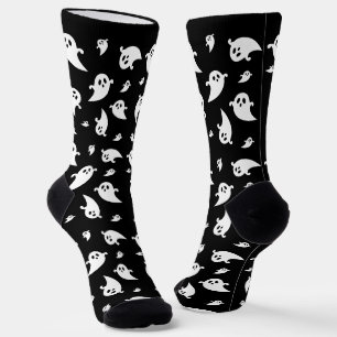 Eenvoudig Witte Geesten Patroon Cute Halloween Sokken