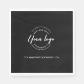 Eenvoudig Witte logo en website Aangepast bedrijf Servet (Voorkant)