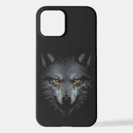 Eenvoudig Wolf zwart iPhone 12 Hoesje