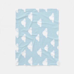 Eenvoudig Wollen Wolken Lucht Kinderkamer Patroon Fleece Deken