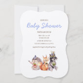 Eenvoudig Woodland Rustic Baby shower Uitnodiging (Voorkant)