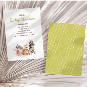 Eenvoudig Woodland Rustic Baby shower Uitnodiging