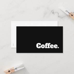 Eenvoudig Word Dark Loyalty Slab Coffee Punch Card