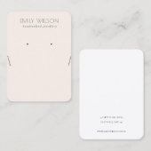 Eenvoudig Zacht Blush Pink Ketting Veroorbaar beel Visitekaartje (Voorkant / Achterkant)