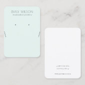 Eenvoudig Zachte Hemel Blauw Aqua Ketting Verzamel Visitekaartje (Voorkant / Achterkant)