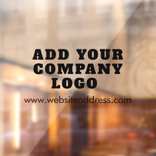 Eenvoudig zakelijk logo en URL bedrijfslogo Raamsticker