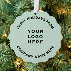 Eenvoudig zakelijk logo voor kerstboom ornament kaart