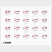 Eenvoudig Zakelijk Logo Zalig Kerstfeest Script Ronde Sticker (Vel)