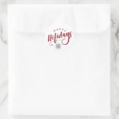 Eenvoudig Zakelijk Logo Zalig Kerstfeest Script Ronde Sticker (Tas)