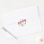 Eenvoudig Zakelijk Logo Zalig Kerstfeest Script Ronde Sticker (Envelop)
