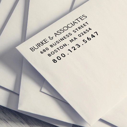 Eenvoudig zakelijk retouradres zelfinktende stempel