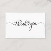Eenvoudig zakelijk script Bedankt Visitekaartje (Voorkant)