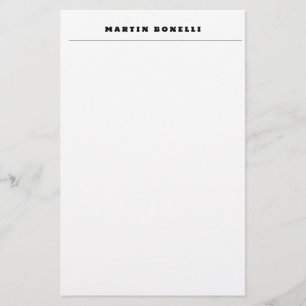 Eenvoudig Zakelijk Zwart & Wit Minimalistisch Briefpapier