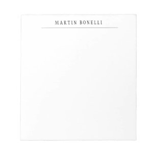 Eenvoudig Zakelijk Zwart & Wit Minimalistisch Notitieblok