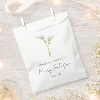 Eenvoudig Zantedeschia zaadpakket Begrafenis  Bedankzakje