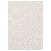 Eenvoudig zebra Print Taupe White Cute Modern Patr Tafelkleed (Voorkant)