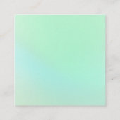 Eenvoudig Zee Glas Groene Vierkante Visitekaartjes (Achterkant)