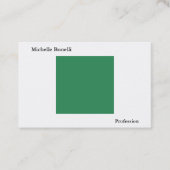 Eenvoudig Zee Groen Wit Minimalistisch Modern Visitekaartje (Voorkant)
