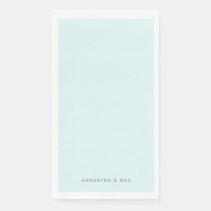 Eenvoudig zeeschuim gepersonaliseerd modern papier servet