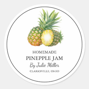 Eenvoudig Zelfgemaakt Ananas Jam Label