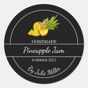 Eenvoudig Zelfgemaakt Ananas Jam Label