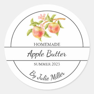 Eenvoudig zelfgemaakt Apple Butter Label