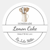 Eenvoudig zelfgemaakt bakken & koken Label